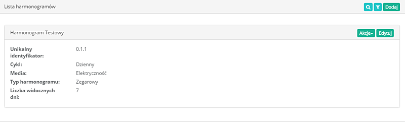 Demeter – harmonogramy widok 1