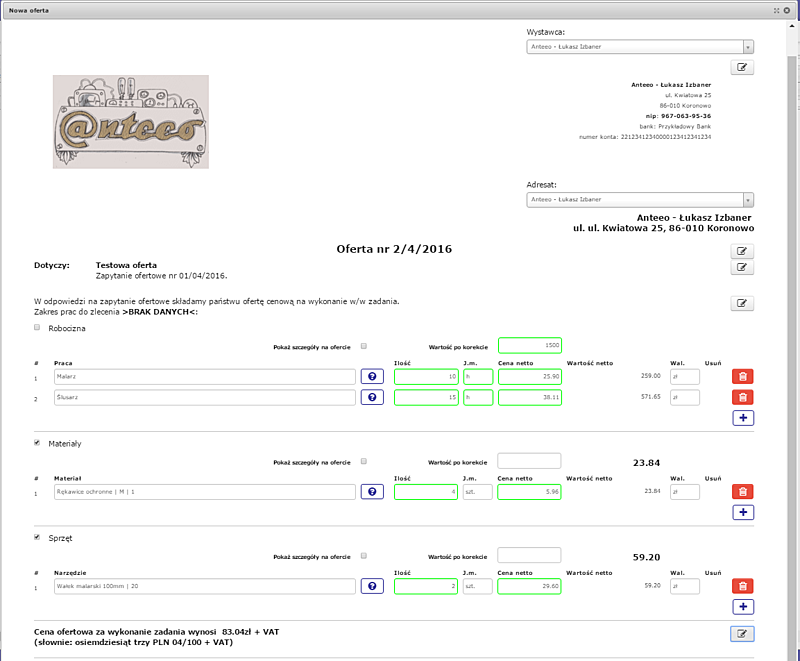 TERMINUS – nowa oferta