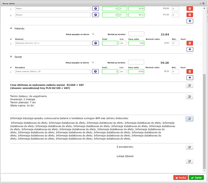 TERMINUS – oferta część 2