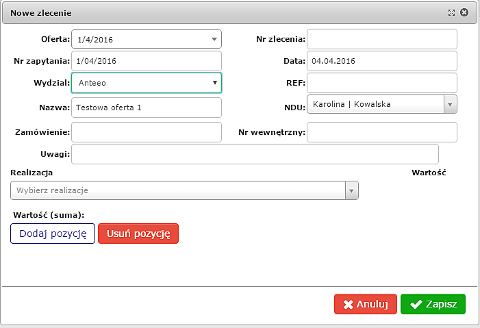 TERMINUS – nowe zlecenie